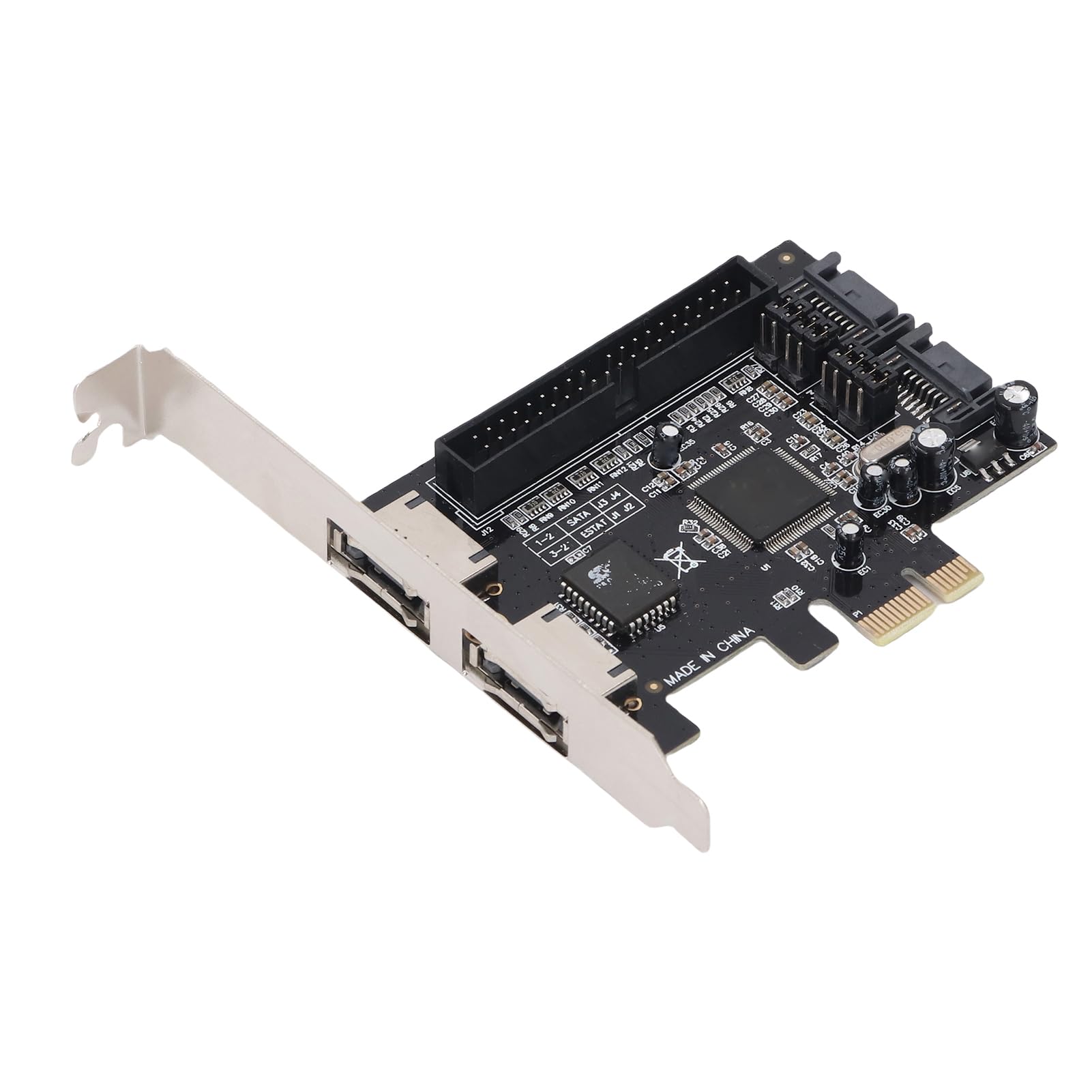 Carte Contrôleur PCI Express Serial ATA, Adaptateur 2 Ports PCIE vers Serial ATA ESATA IDE, pour 2000, 7, 8, Server 2003, Vista, Linux, OS X et Dos