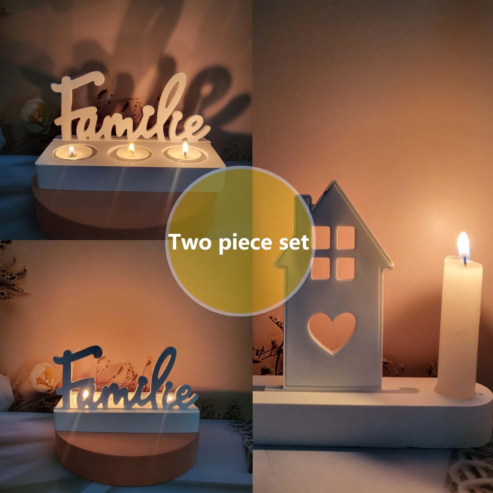Moule Silicone Maison De Noël - Moule Bougie Résine Époxy Décoration Festive Réutilisable