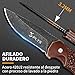 cuchillo Supervivencia de Hoja Fija cuchillo Bushcraft Hoja Lavada a la Piedra cuchillo Caza para Camping Imagen de cuchillo Supervivencia de Hoja Fija cuchillo Bushcraft Hoja Lavada a la Piedra cuchillo Caza para Camping