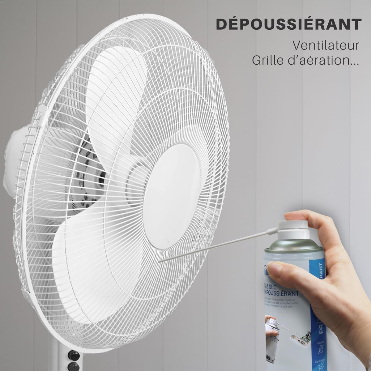 Waytex Lot de 4 Dépoussiérants Spray Air sec 400ml Ultra Puissant 5 bars, Bombes d’Air Comprimé Nettoyant pour PC, Clavier, Appareil Photo et Composants électroniques, avec buse précision