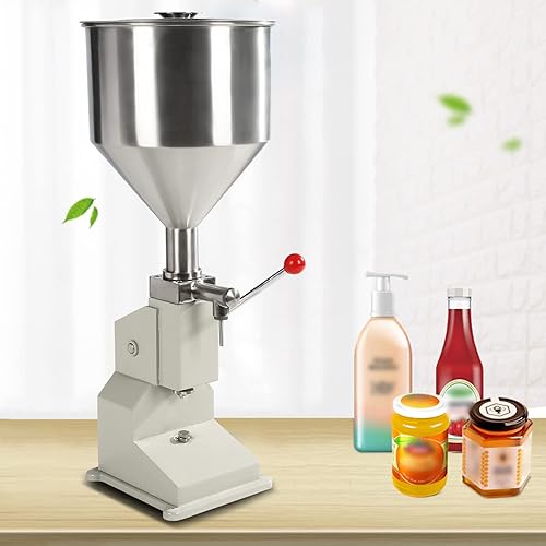 Máquina de llenado manual de acero inoxidable Máquina de llenado de líquidos de pasta Máquina de llenado de botellas ajustable de 0.2-1.7 fl oz para