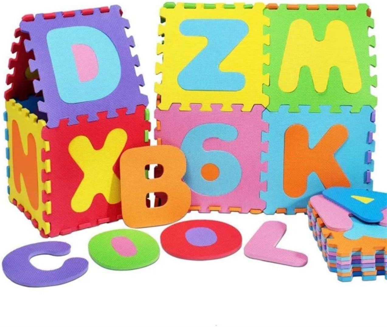 Foam puzzle for children - Foam puzzle for children, 10 pieces, 30x30 cm, 8 mm thick. Protects from the floor. Easy to assemble, disassemble, and clean. Multiple uses and shapes.