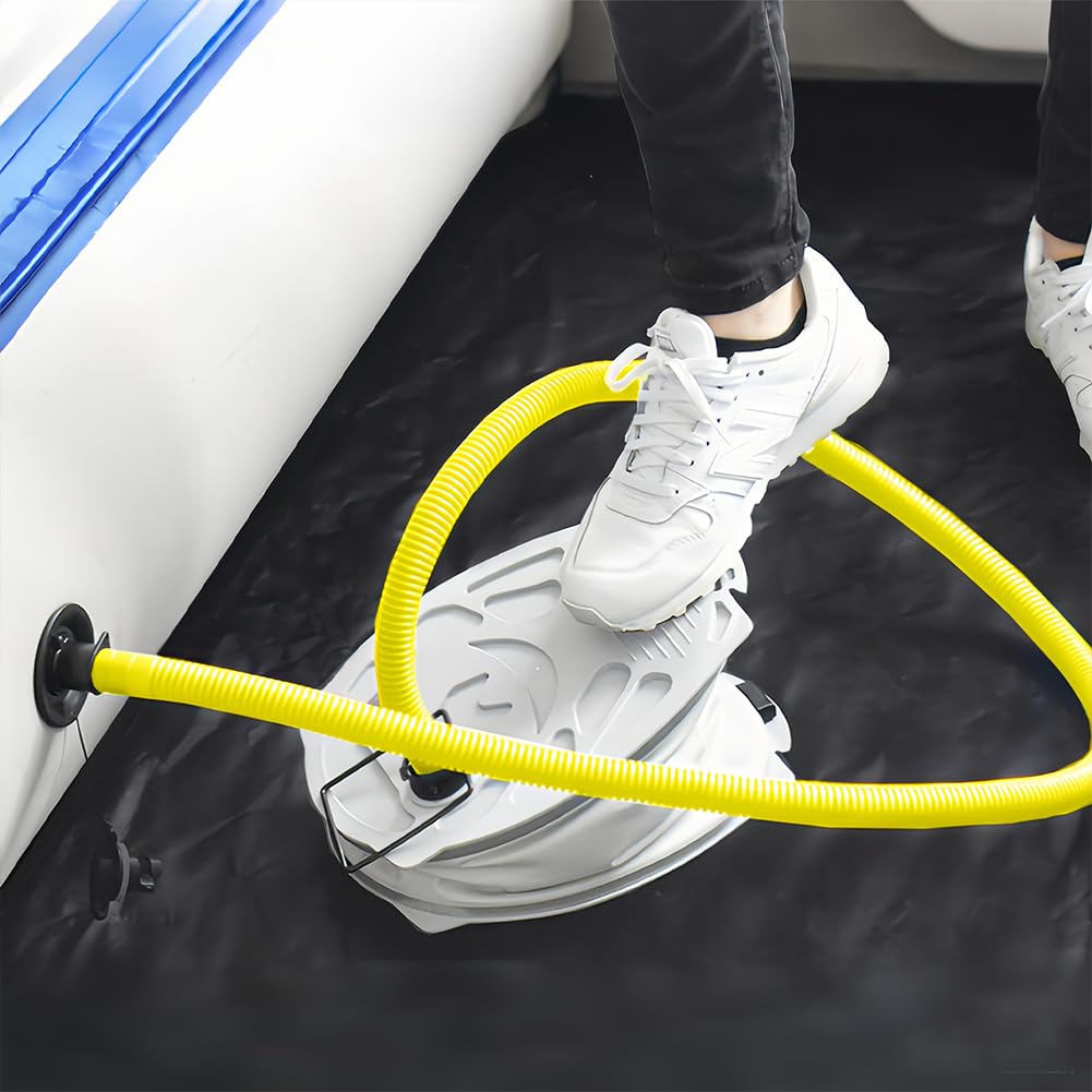 Joyzan Bomba de Aire Pie, Tipo Fuelle Portátil Práctica para Inflar Kayaks Botes Camas Inflables Flotadores Anillos Natación Más Fácil Actividades Libre Uso Pie Ligera Usar Sistema Antideslizante