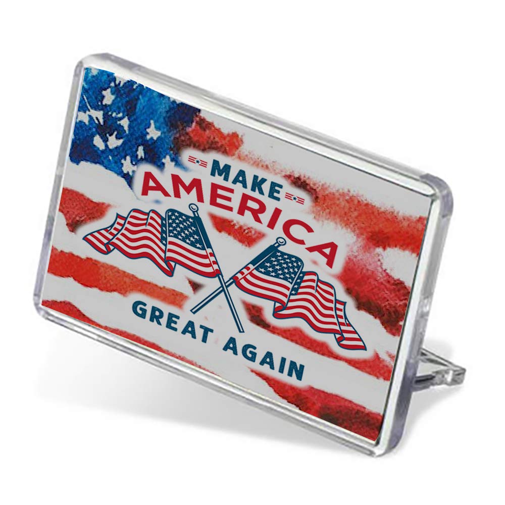 Giftme Make America Great Again with flag art Sentimental Keepsake Birthday Gift Memories Fridge Magnet.