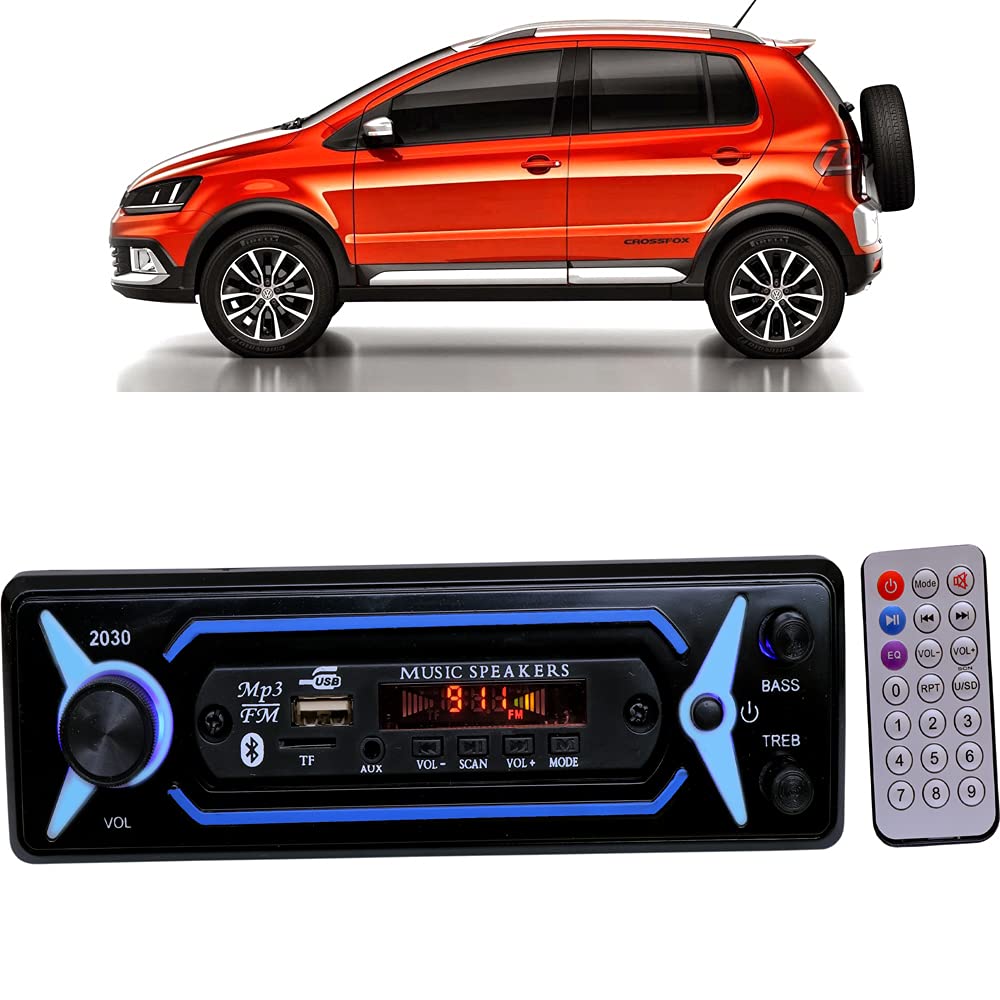 Genipap® Universal Car Media Player | Stereo 2030 Blue| Bluetooth/USB/SD/AUX/FM/MP3 Car Stereo ( Single Din) for Volkswagen Polo Cross