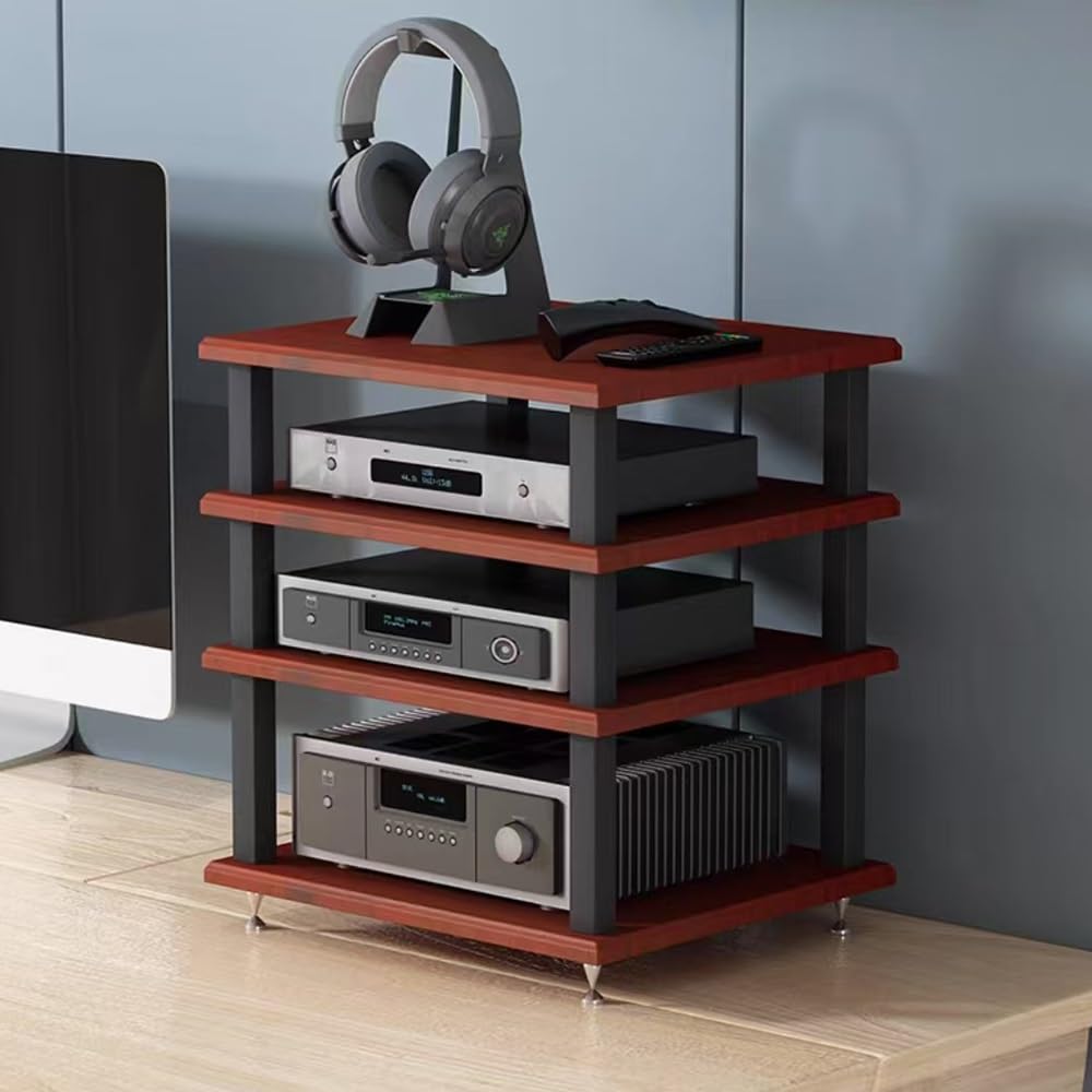 Consola multimedia de escritorio de 4 niveles para solucionar el desorden de cables y equipos