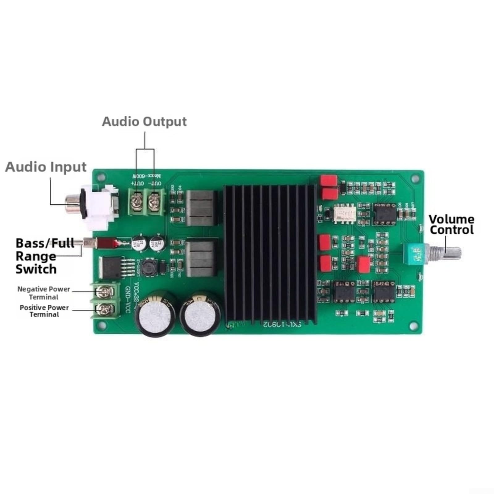 TPA3255 Classe D Board 600W Subwoofer DC 30-42V per ingresso rca Controllo Volume per DIY Audio System