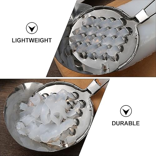 Miniatura 4 de Hemoton Raspador de jalea de frijoles de acero inoxidable Spaetzle Maker Accesorios macroporosos Multifuncional Rallador de alimentos Fideos Bola de