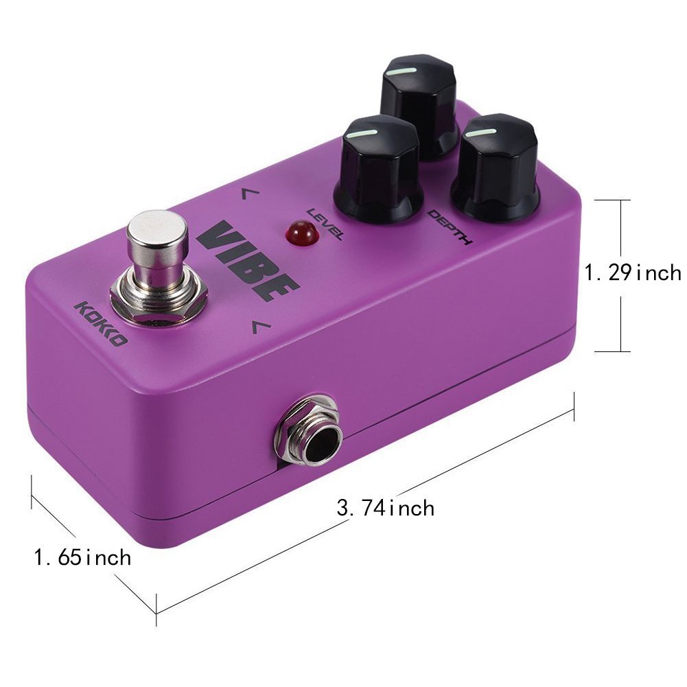 Kokko E-Gitarre Effektpedal True Bypass Vollmetallgehäuse (VIBE)