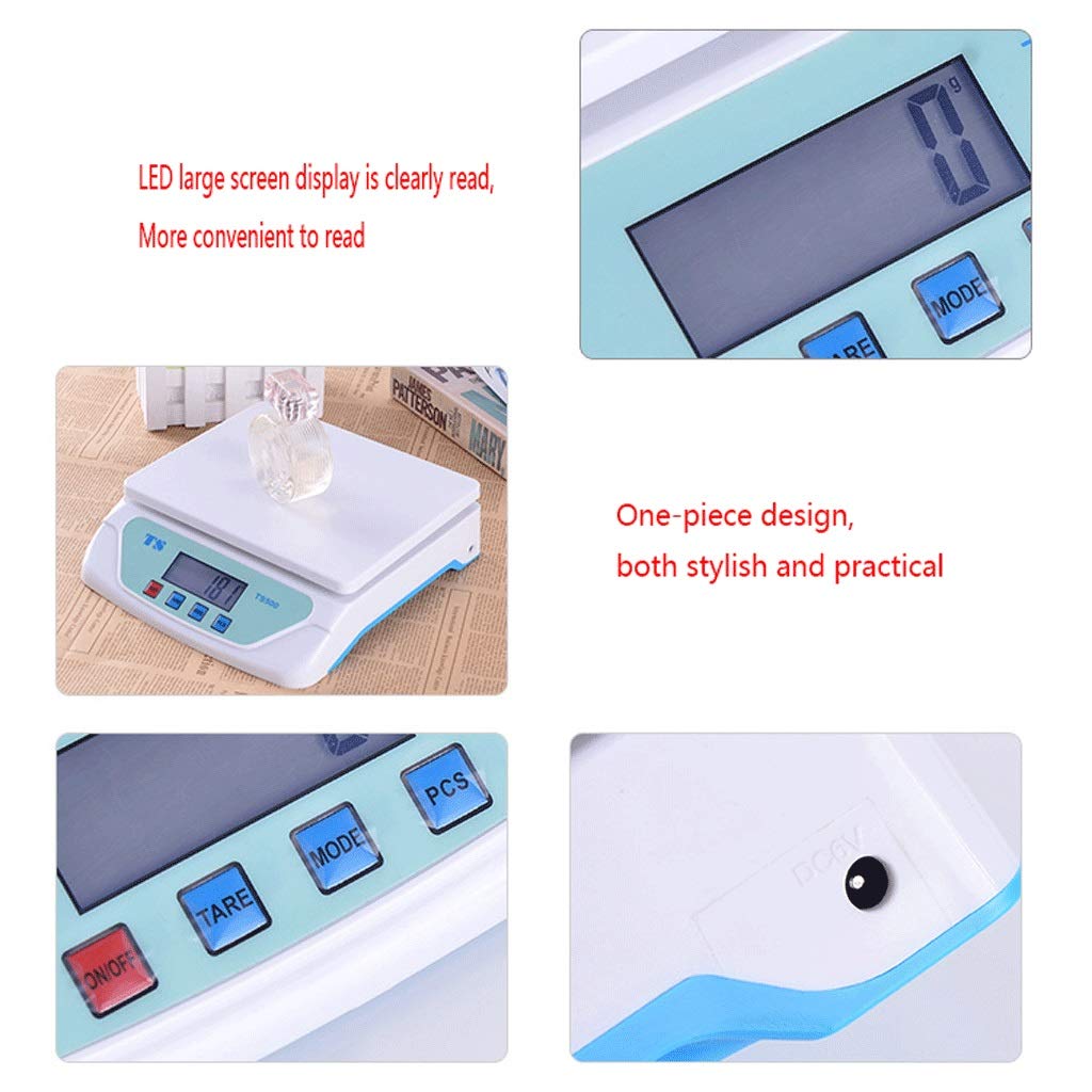 30kg Wagi o wysokiej precyzji do paczek 1g Wagi kuchenne Precyzyjne ważenie do kuchni Ekspresowa dostawa Wagi elektroniczne białe (kolor: biały, rozmiar: 25 kg x 1 g) (biały 25 kg x 1 g)