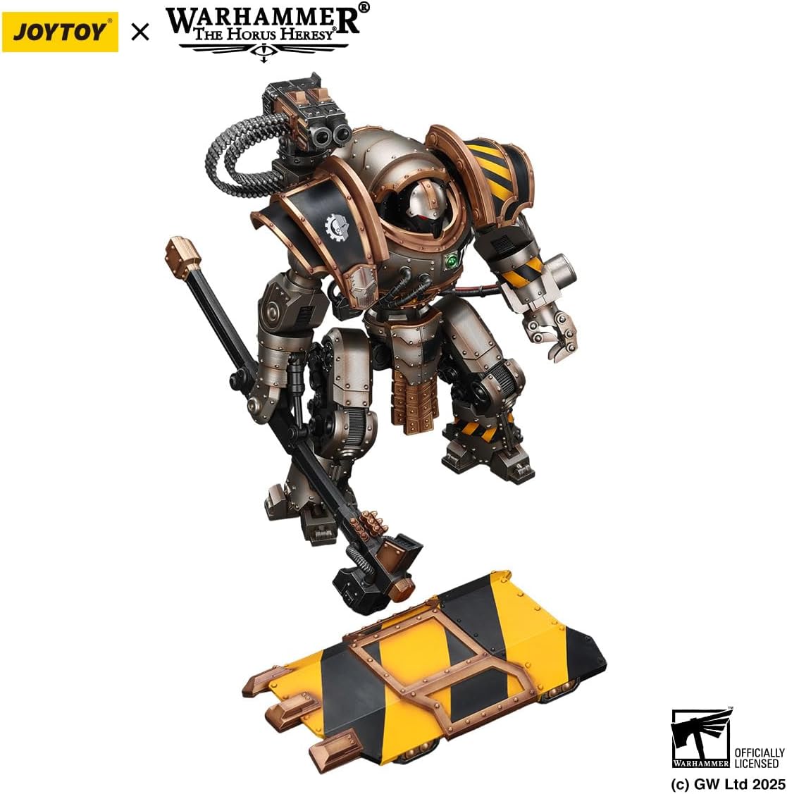 JOYTOY Warhammer 40K Warriors lVth Legion 1/18 Ages 15+ (Iron Warriors Iron Circle Domitar-Ferrum Class Battle-Automata with Karceri Battle Shield and Graviton Crusher)