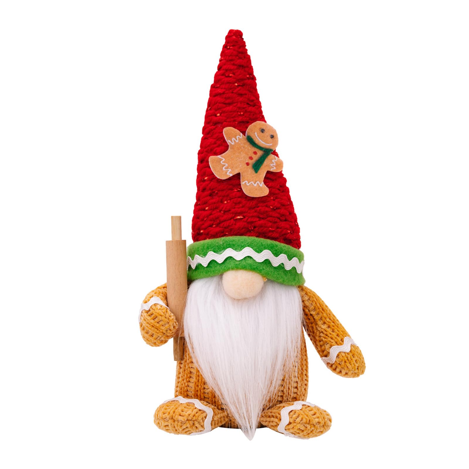 Hsioluted Beautiful Christmas Gnomes Plush Dolls Christmas Gingerbreads Theme Gnomes Plush Dolls Elegant Holiday Decoration Festival