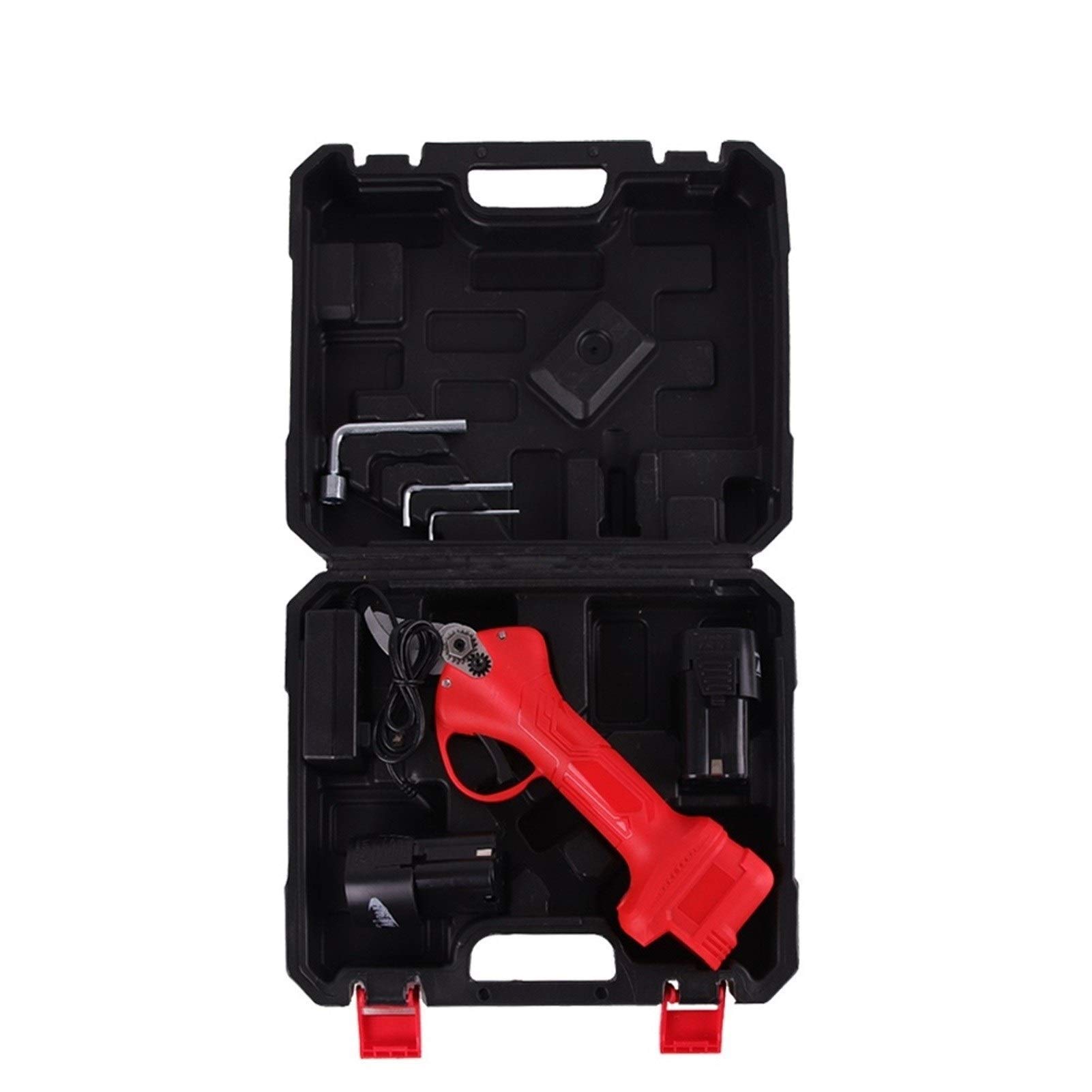 TEmkin Cesoie elettriche per potatura Potatore per Alberi Elettrico Senza Fili 16V Batteria Ricaricabile Forbici per Rami di cesoie Regolabili Potatura Giardino o Prato