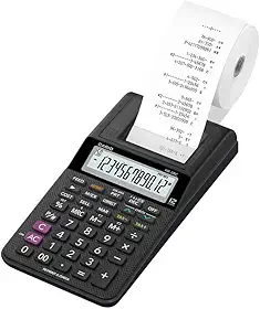 Calculadora com Impressora, 12 Dígitos Casio, Preta