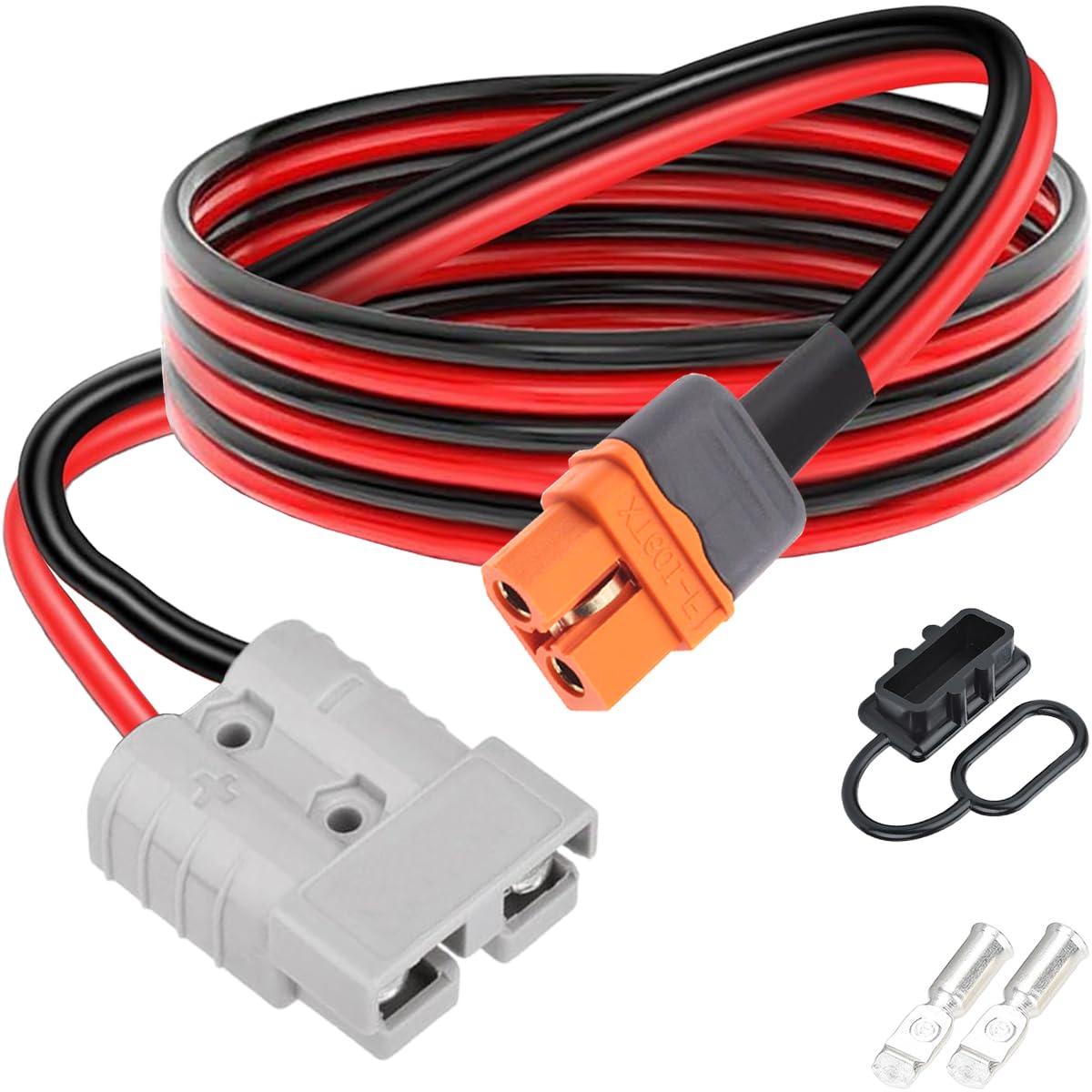 per Anderson SB50 Batteria a connessione/scollegamento rapido con cavo femmina XT60i 10AWG 50A Cavo prolunga, per trasferimento potenza della batteria generatore portatile solare