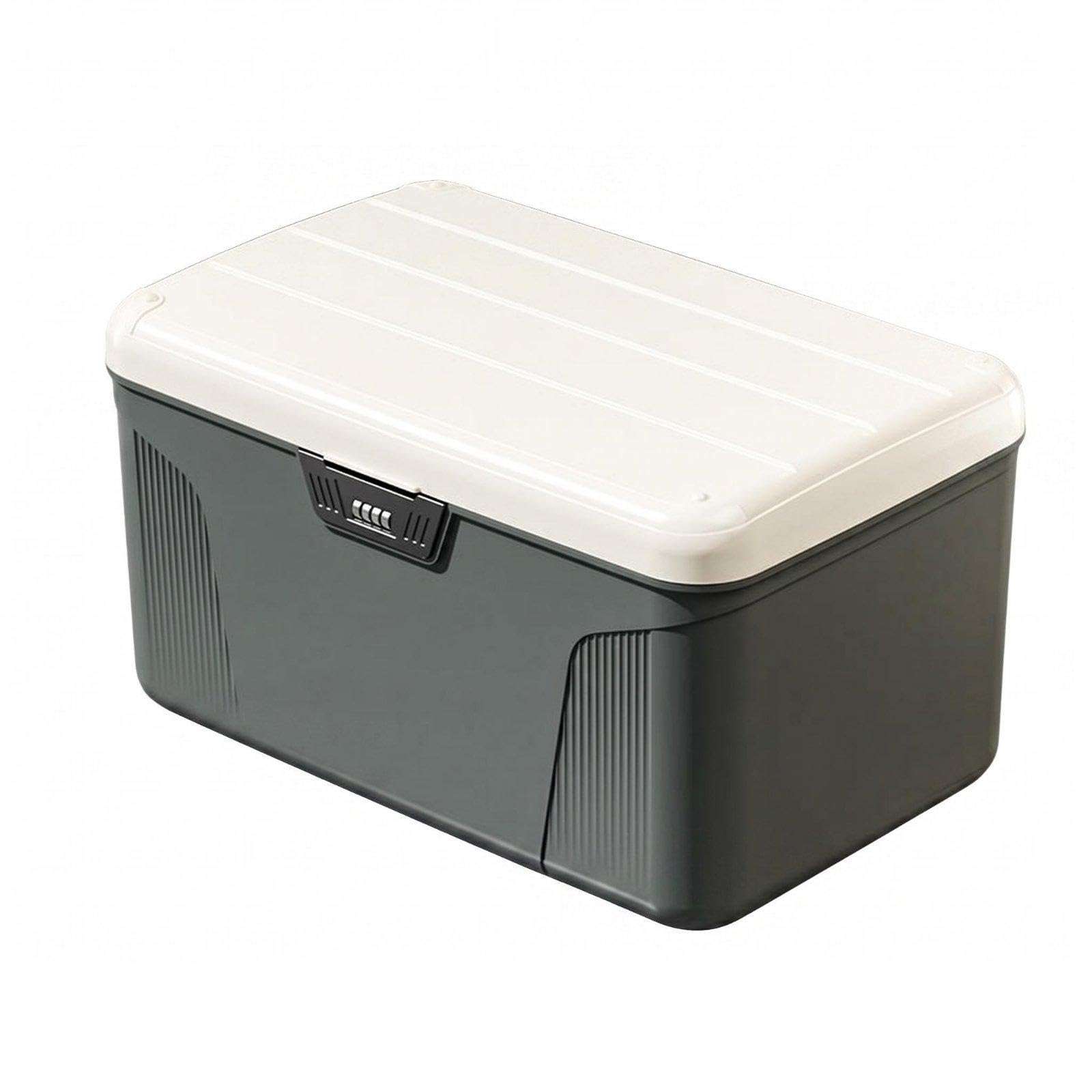 passwords Lock Storage Box passwords Lock Box Easy to Clean Travel Case Car Gray L | Hide-a-Keys | Home Security | Home Improvement-picture-22