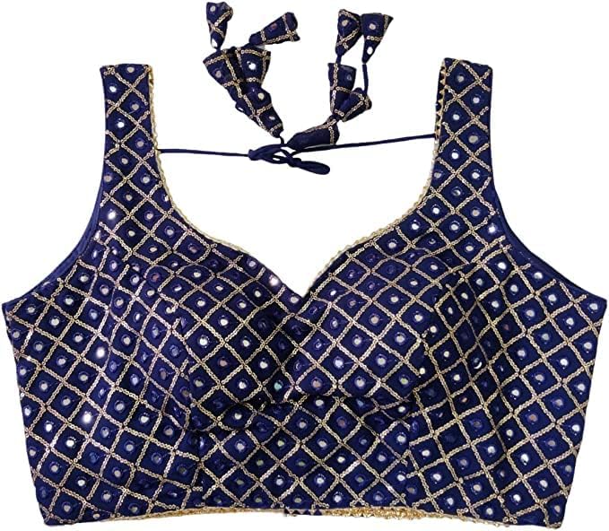 Ropa de fiesta para mujer Bollywood Pure Georgette Readymade Style Sari Blusa Crop Top Choli