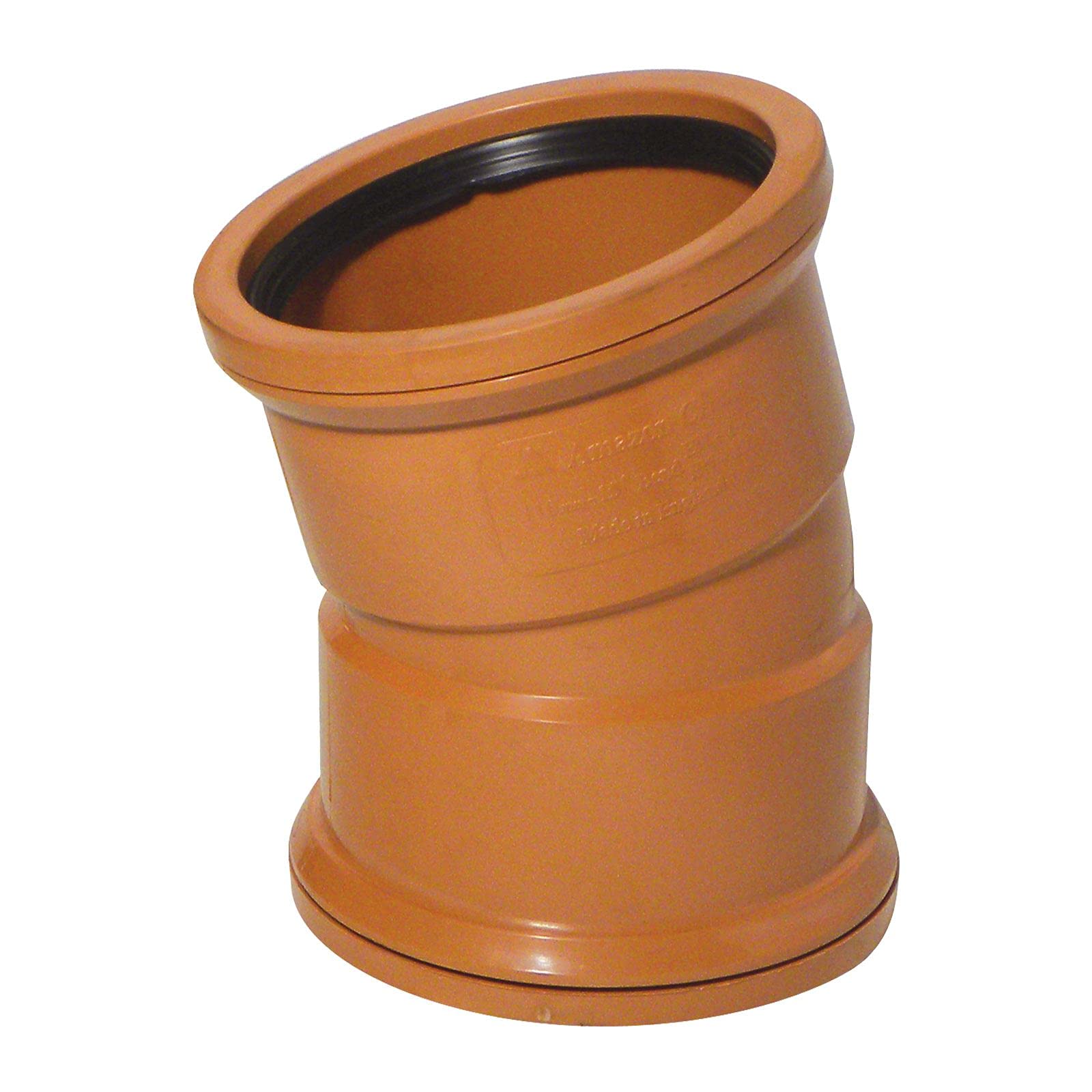 15° Bend (Double Socket) 110mm Underground Drainage Pipe Fittings Bend Trap Gulley Socket Grid Coupler
