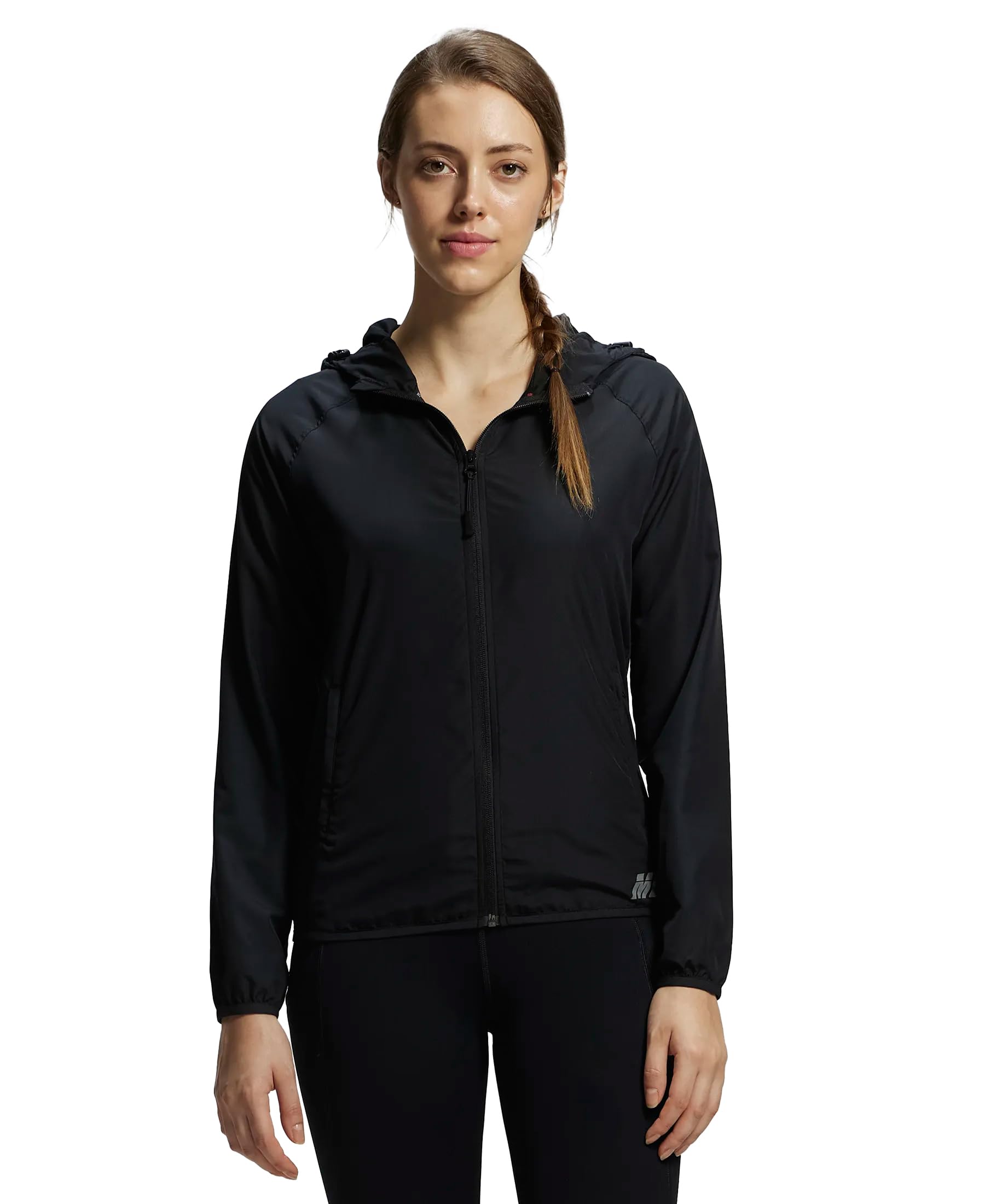 MW50 Women's Microfiber Fabric Relaxed Fit Raglan Styled Water Resistant Hoodie Jacket with Stay Dry Treatment-image-10