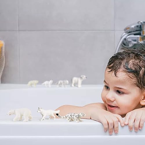 Miniatura 6 de SIENON Paquete de 26 figuras de animales polares, mini figuras de animales marinos antárticos árticos de plástico, pingüino, oso polar, morsa, búho