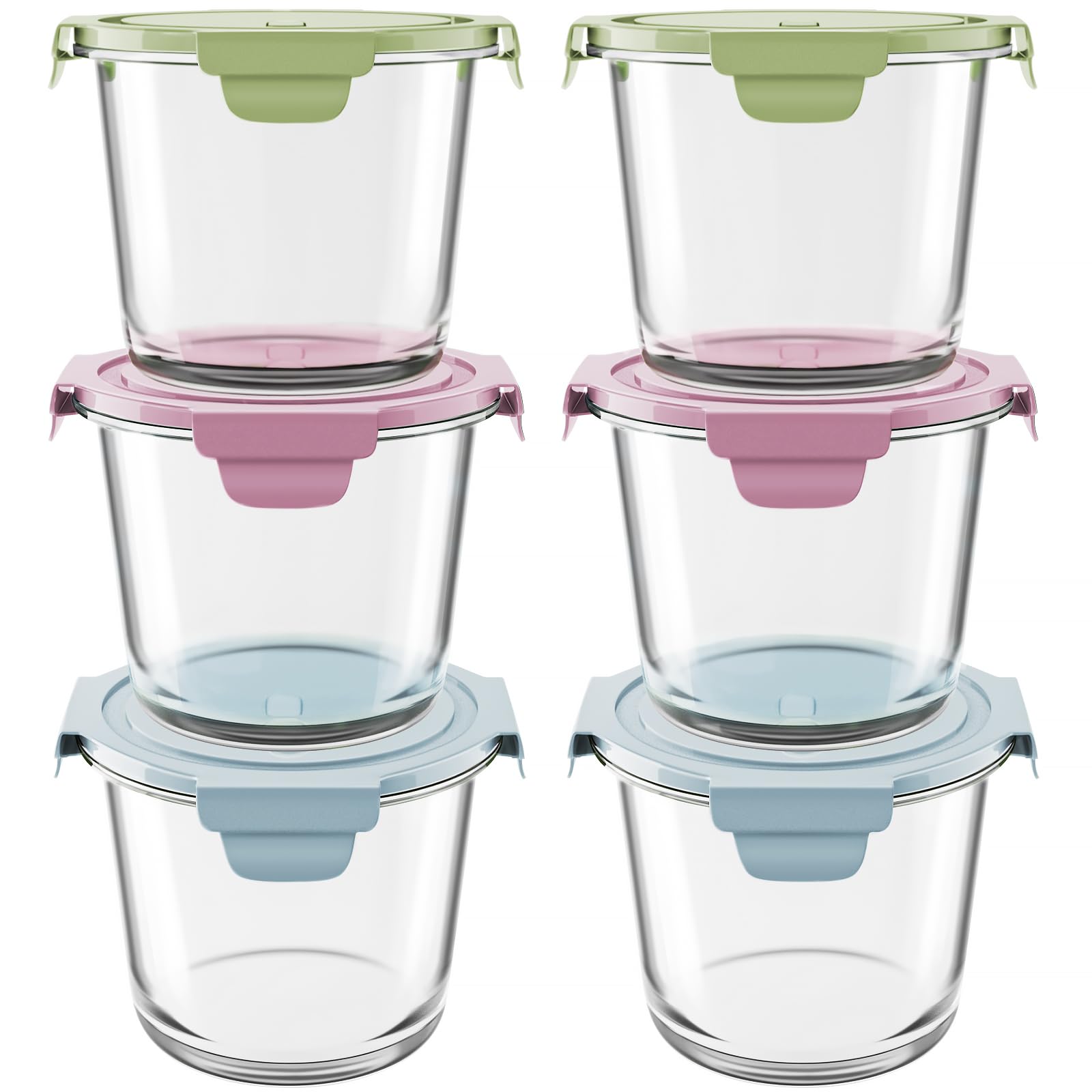 Photo 1 of Freshmage 23oz Glass Meal Prep Containers with Lids, Airtight 3-Cup Glass Storage Containers Set, Heat-Resistant BPA-Free for Soup, Leftover, Microwave, Dishwasher, and Freezer Safe (6 Packs)