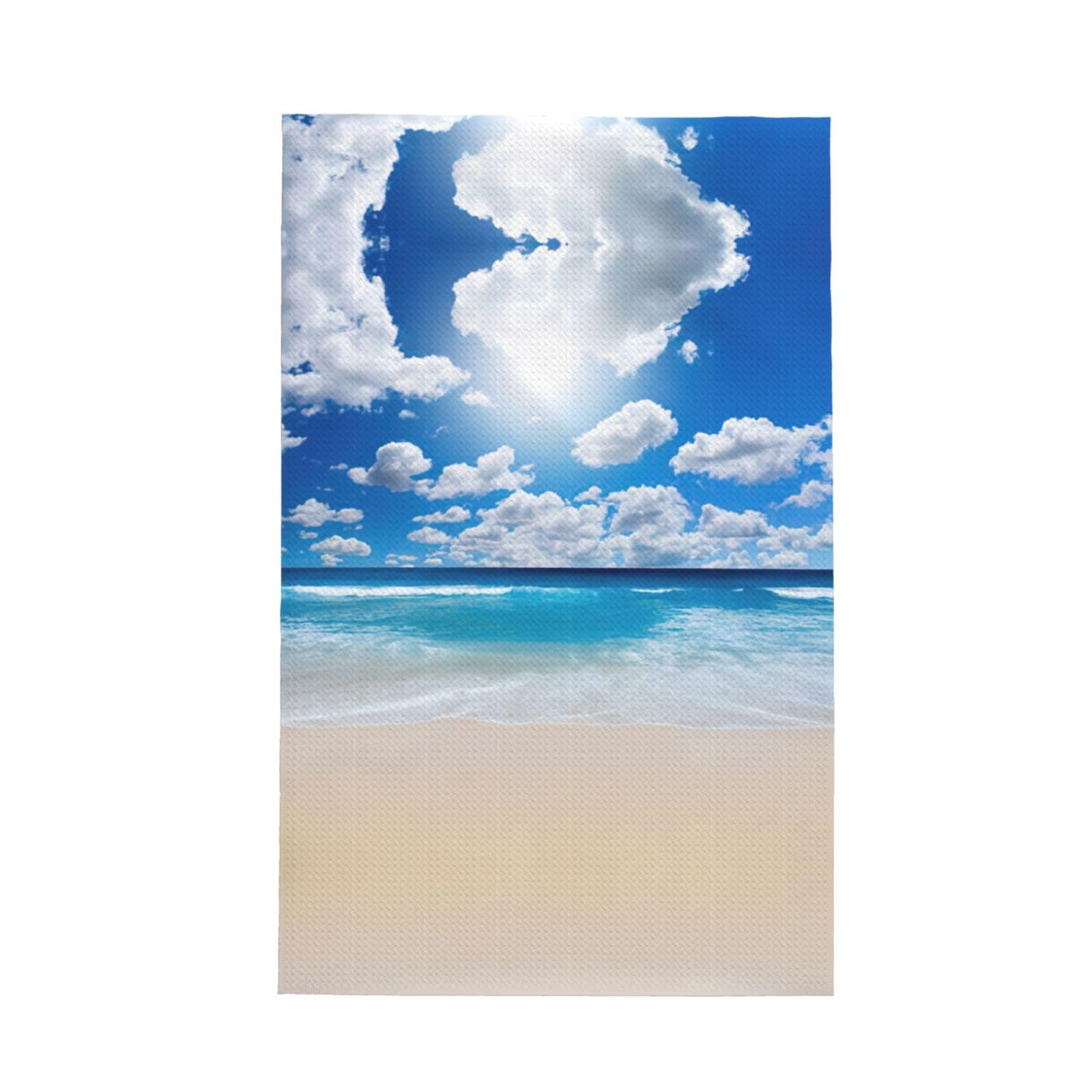 XXahnbm Blue Sky And White Cloud Print Waffle Kitchen Towel,Absorbent Hand Towel