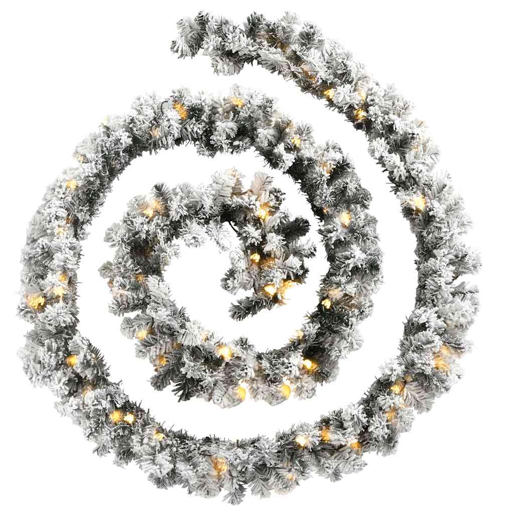 Guirnalda de Navidad con luces LED verdes, 5 m, PVC con 75 LED, 8 efectos de luz, luz artificial, puerto USB para barandilla, chimenea, ventana, salón y exterior cubierto