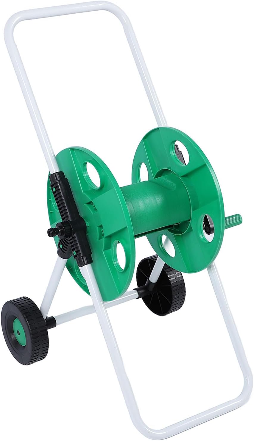 Hose Roller For Outside, Hose Holder Hand Push Hose Storage Cart with Wheels Water Hose Reel Cart Garden Hose Cart For Outside Garden Patio Car Washing Watering, 17.7x28.3x16.9in