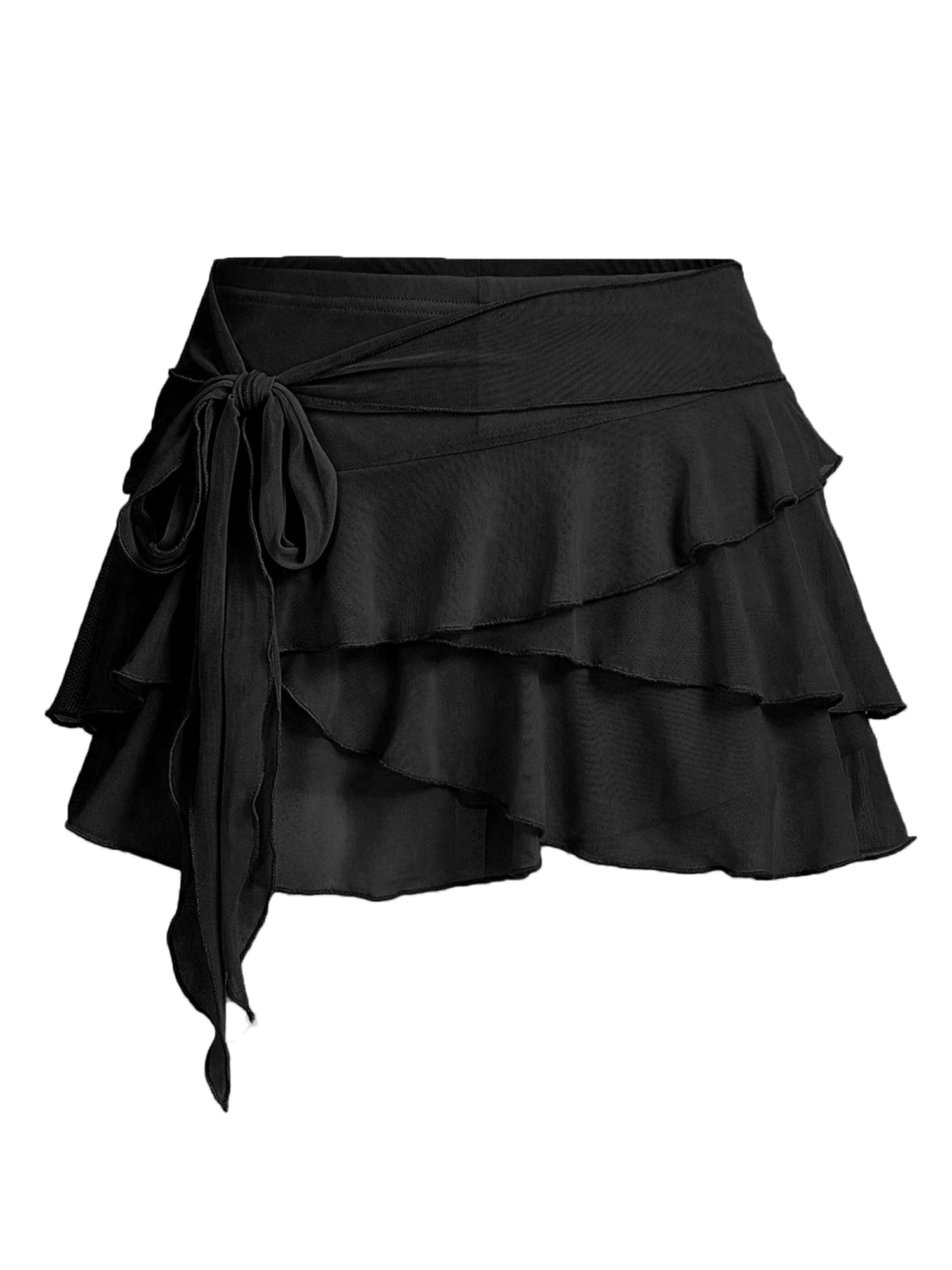 Photo 1 of Women's EnchantingEssence Y2K Ruffle Skirt - Black Size S