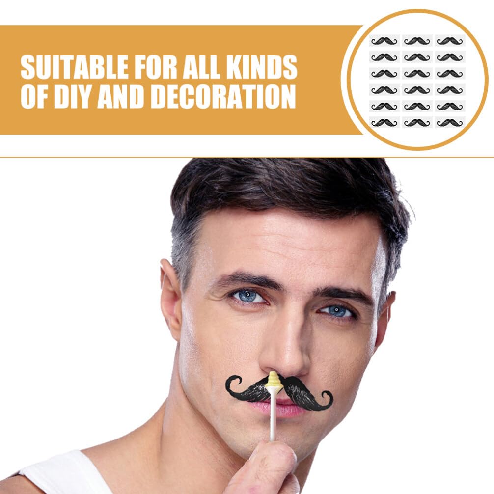 minkissy Nasenwachs-Set, 100 Stück, Nasenhaarentfernung, Wachsen, Schnurrbart, Bartschutz, künstliche Wachsen, Schnurrbart, Schutzaufkleber für Männer, Stil A
