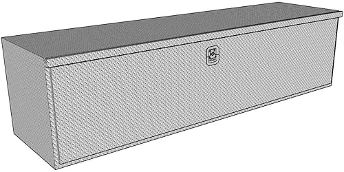 Brute 80-HUB1848 Pro Series HD debajo del cuerpo de la puerta desplegable 18" x 48" Caja de herramientas de aluminio pulido