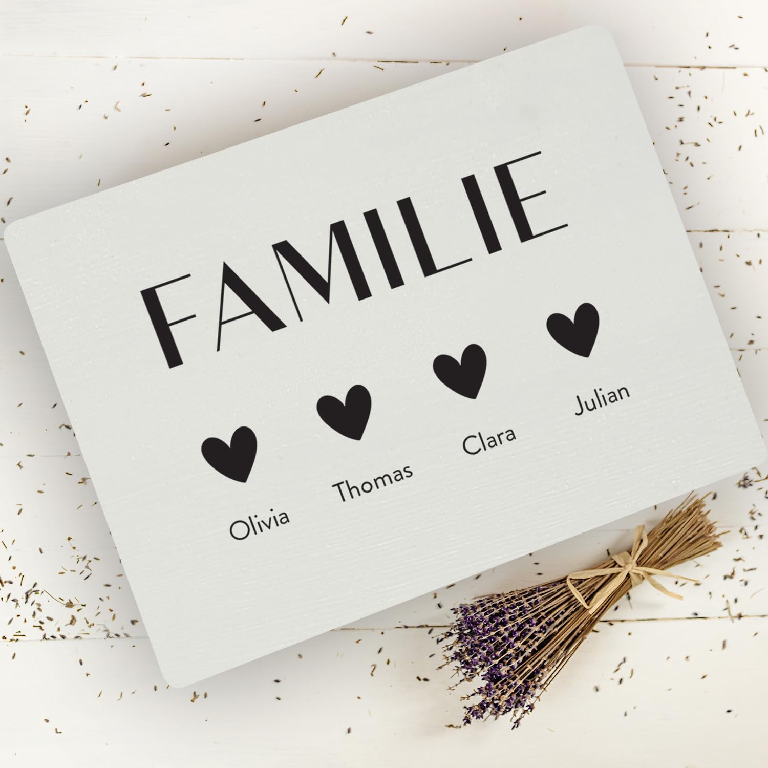Creative Deco Familie Personalisierte Geschenke mit Namen Holzkiste | Dein Eigener Beliebiger Personalisierter Text Individuelles Geschenk | Geschenkkiste Geschenkbox | Für Frauen, Männer, Kinder
