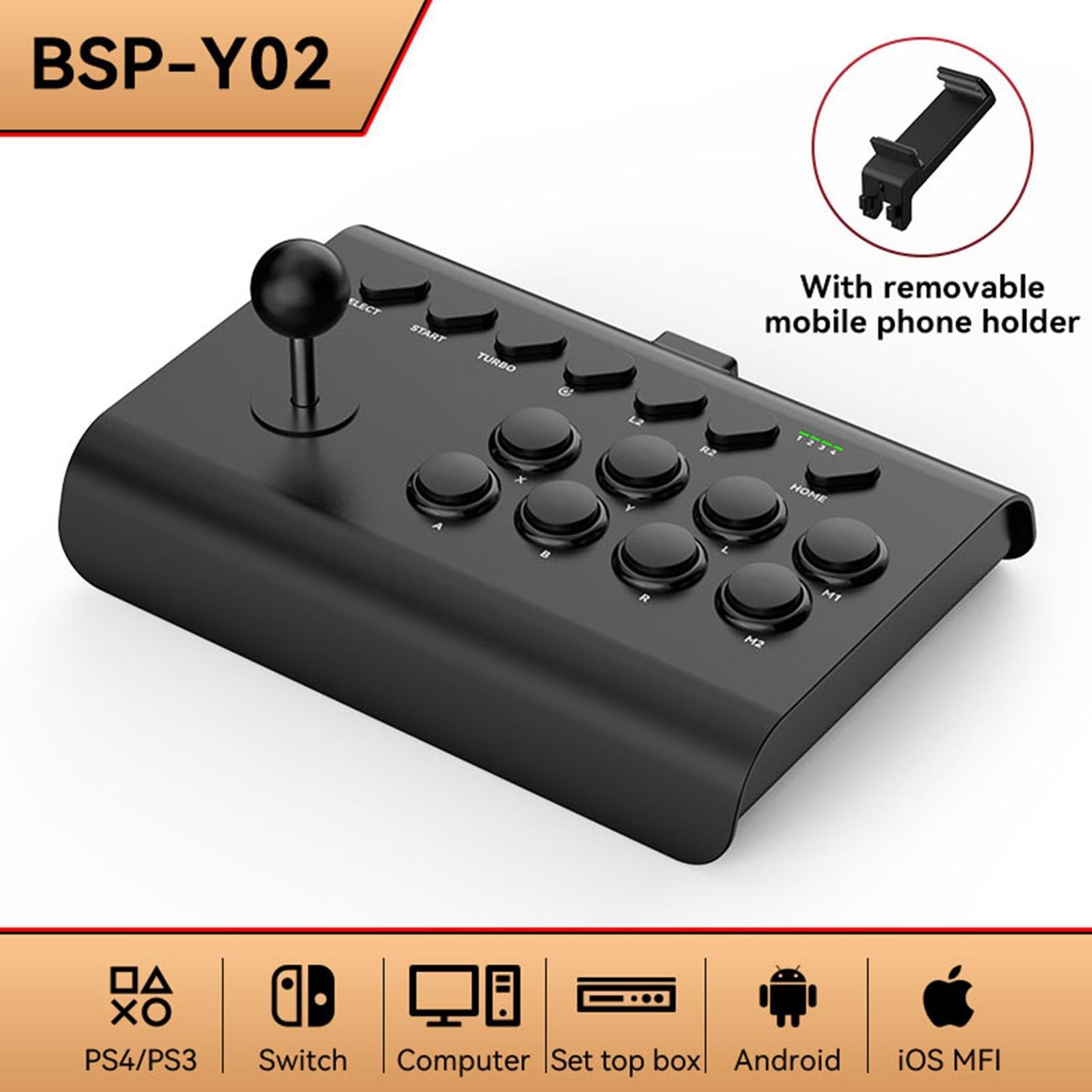 Joystick Arcade Fight Stick | Joystick di Combattimento per Giochi Arcade | con Funzioni Turbo/Macro - Joystick Arcade Nostalgico Universale per PC E Console di retrò [video game] [video game]