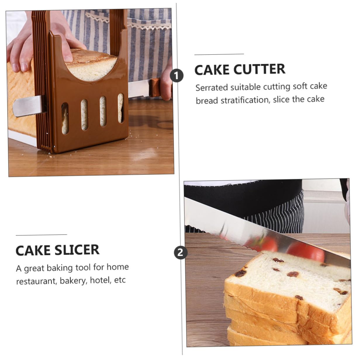 OFFSCH Ergonomic Design Bread Slicer Cake Slicer Pastry Cutter Stainless Steel Baking Knife