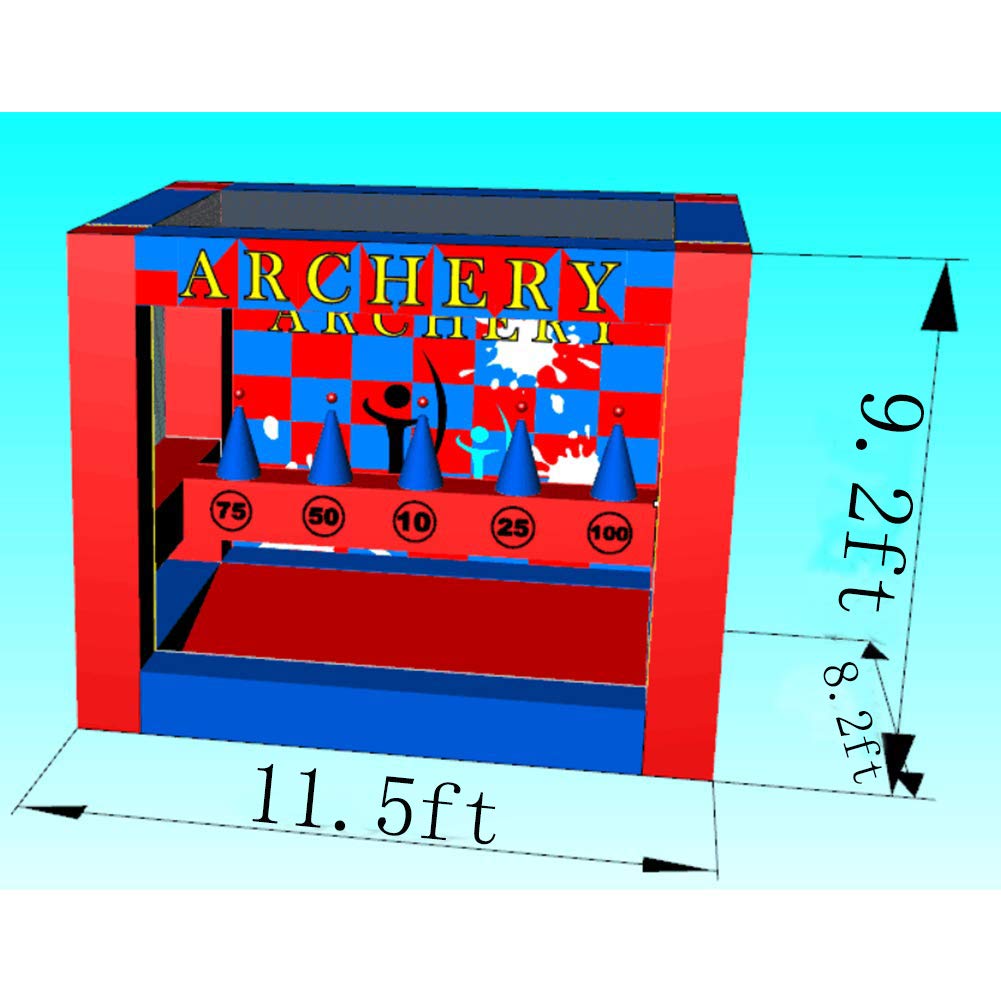SAYOK Inflatable Interactive Archery Range Game with Longbow and Arrows (11.5x8.2x9.2ft) Inflatable Archery Target for Kids/Adults, Knock It Off Inflatable Game
