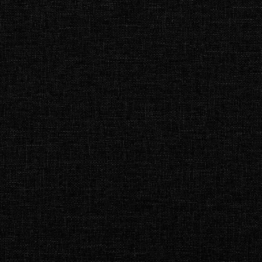 Generico Divano Chesterfield a 3 Posti Nero in Tessuto,Divani-372558