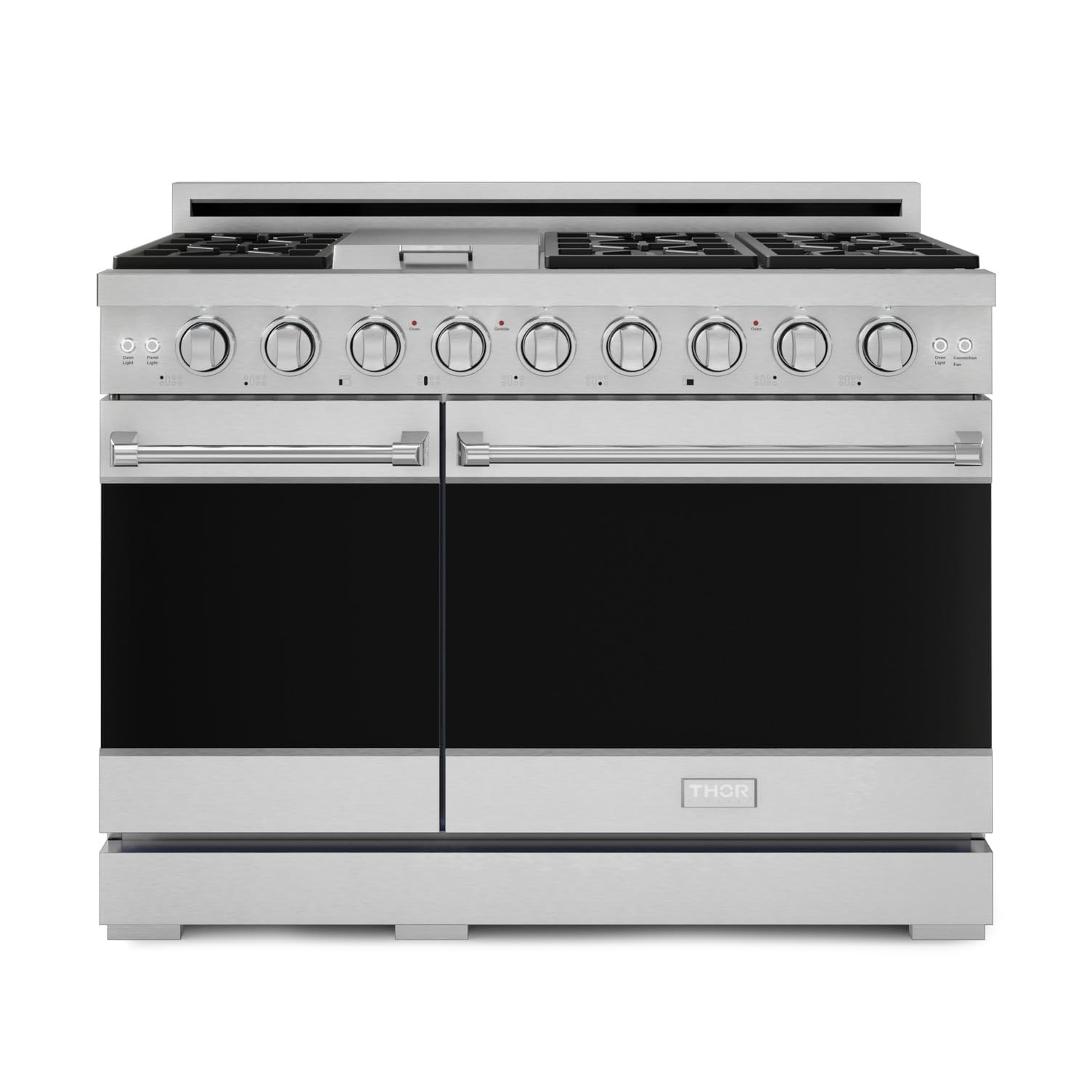 Gordon Ramsay by THOR Kitchen 48 Inch Professional Gas Range with Double Oven in Stainless Steel