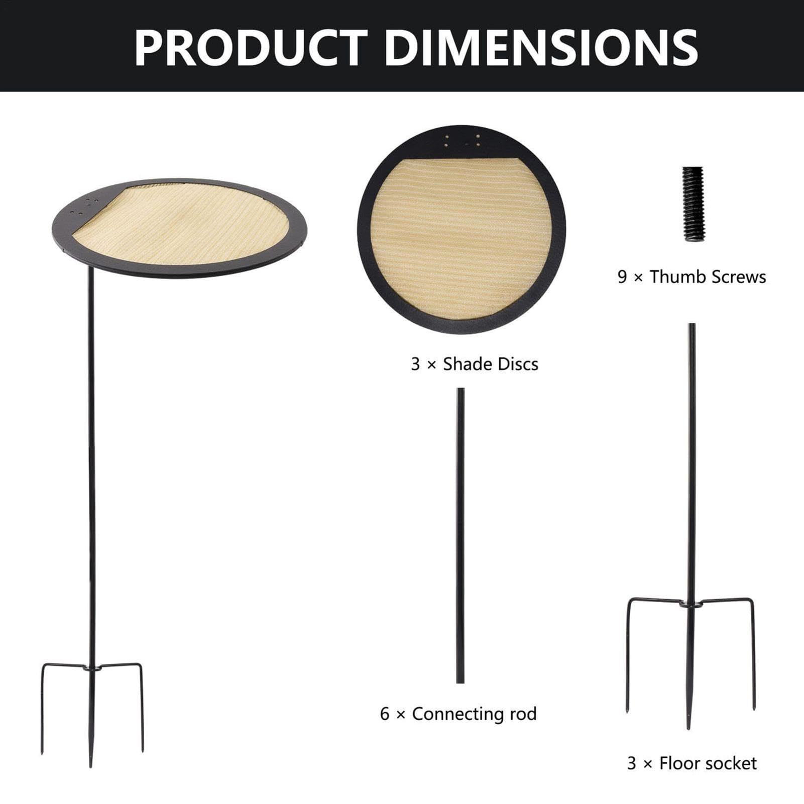 Lot de 3 parasols pour - Protection UV - Résistant aux intempéries | Protection solaire pour plantes pour l'extérieur, terrasse, arrière-cour, cour, balcons et parterres de jardin
