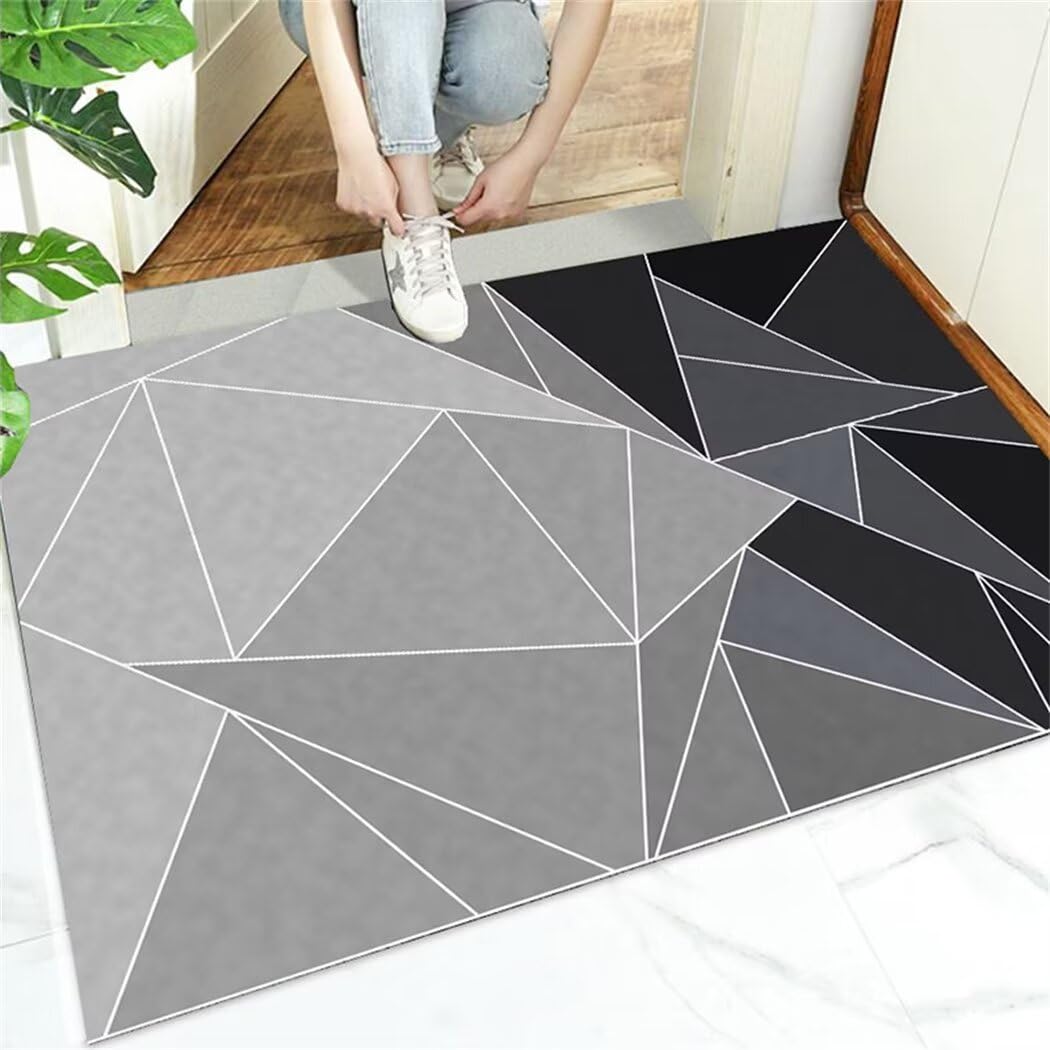 Moquette salon grande taille 200x280cm gris à motif géométrique