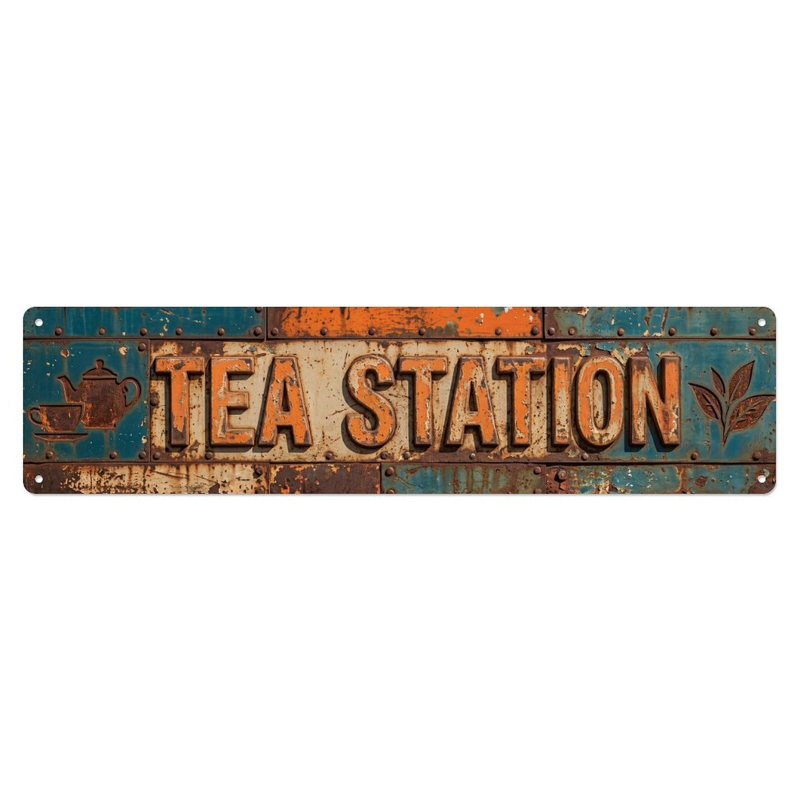 Tea Station Cafe Decor Metal Tin Sign