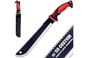 11-Inch Serrated Blade Machete: The Ultimate Multi-Purpose Tool for Jungle Adventures and Backyard Projects