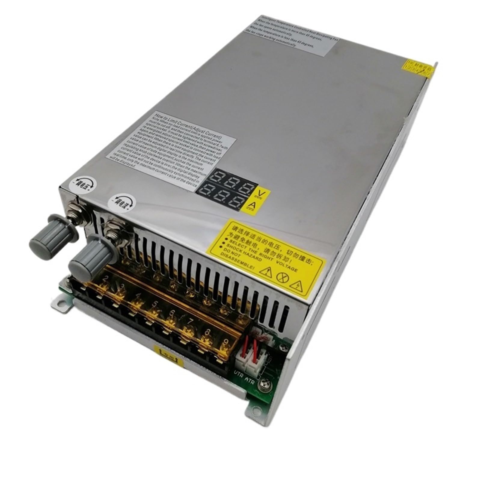 ZDVHOMCB 1000W 480w Adjustable Switching Power Supply 5V 12v 24v 30V 48V 60V 80v 120v 220V LED Digital Display Power AC -DC Convert(480W,0-120V)