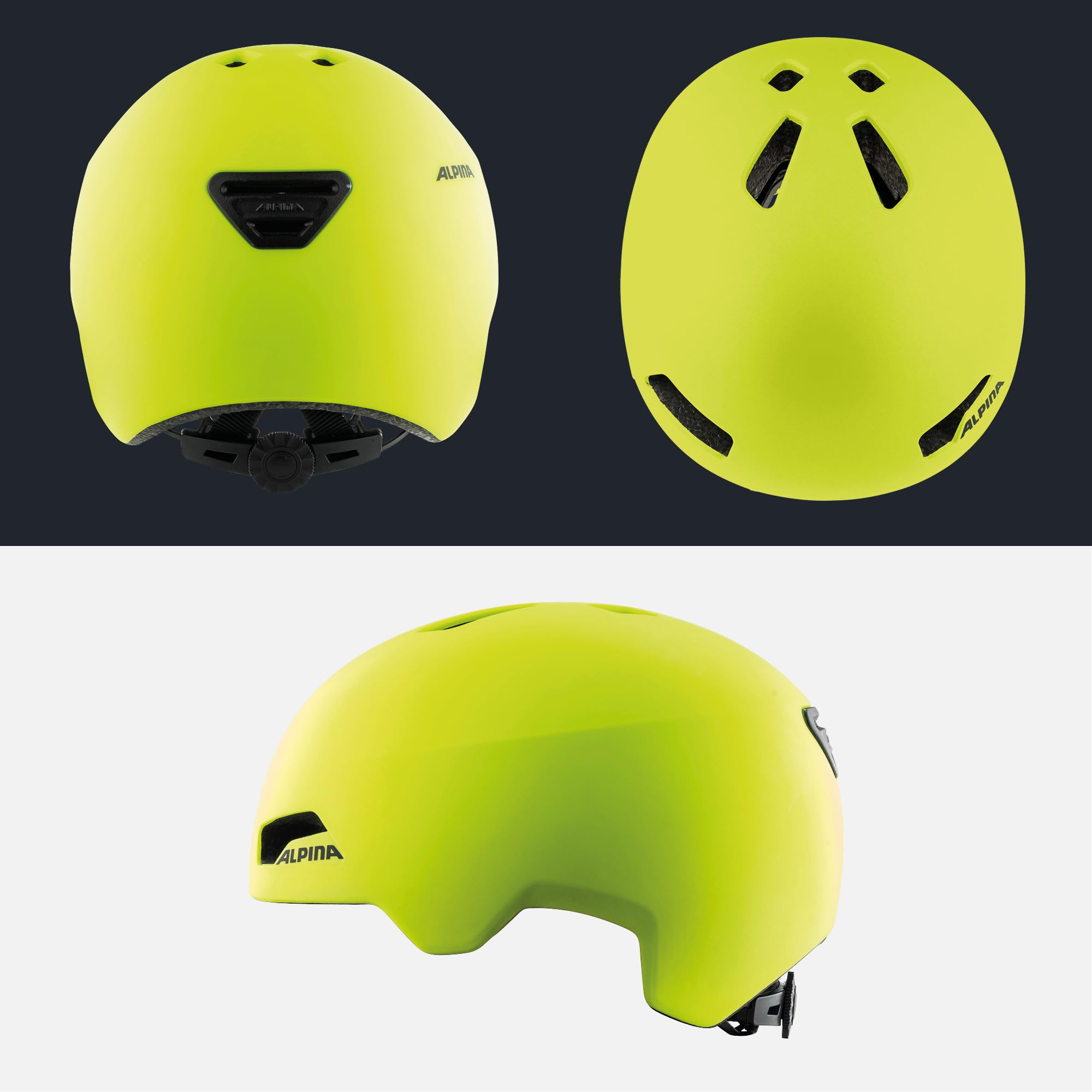 ALPINA Hackney Helm 2024 Black Neon/Yellow Matt