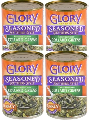 Pack Of 4 Cans Collard Greens, Turkey Flavored, 14.5 oz