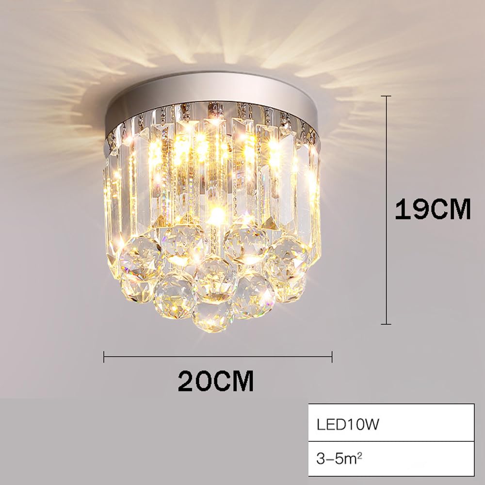 Lámpara LED de techo de Cristal empotrada para armario, pasillo pequeño, 10 W, regulable, Cerca de accesorios, entrada Moderna para cocina, baño, Porche, fabricada en China.