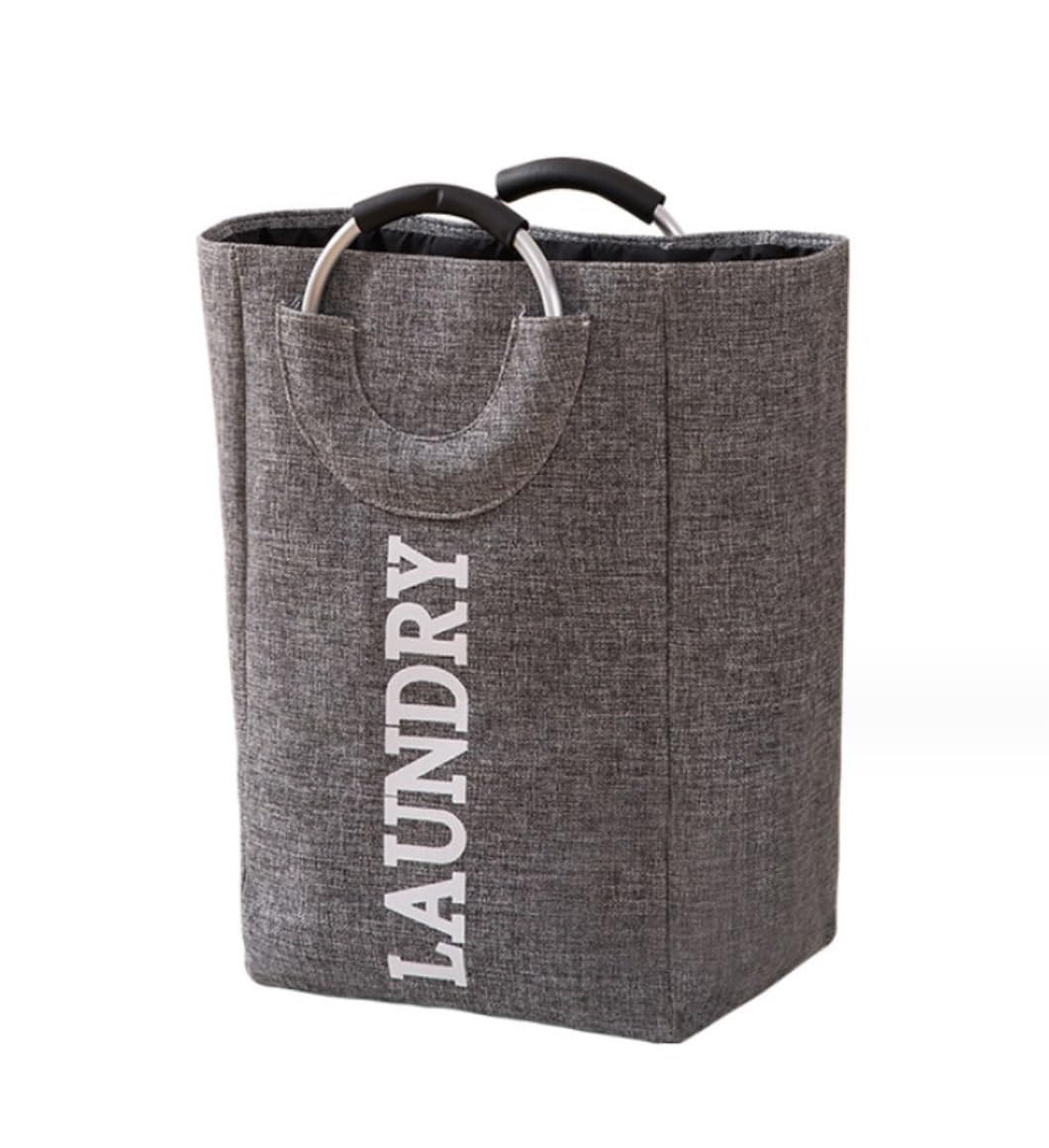 Storage Clothes Foldable Laundry Basket With Handles Storage Cotton Linen Hamper Clothes Bag Washing Bin Baskets Organizer Nursery(B)
