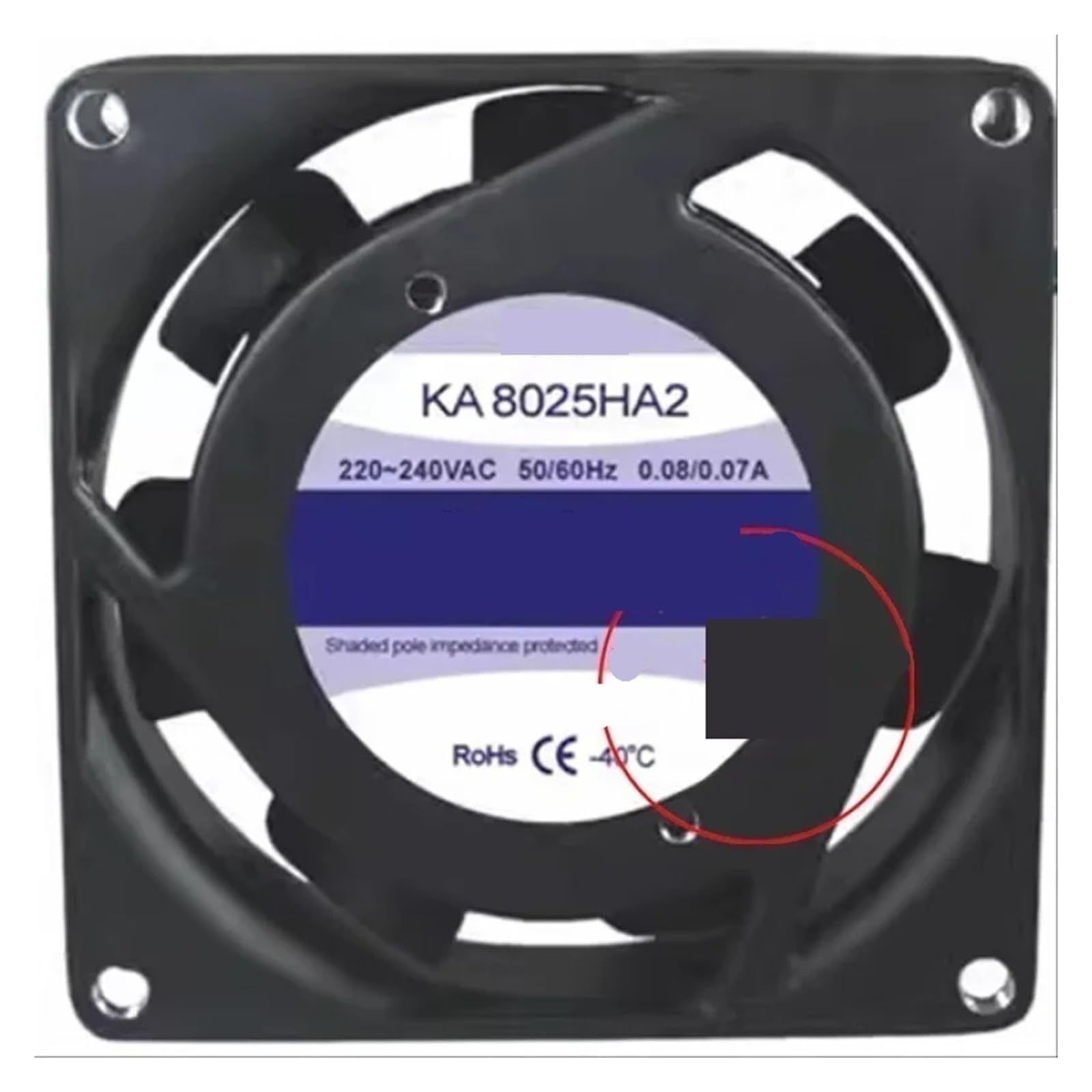 OSHZIKJII KA8025HA2 8025 AC220V-240V 0.08/0.07A 8CM Cooling Fan