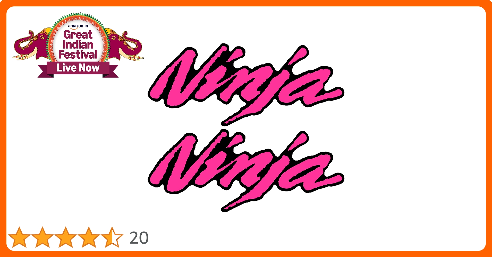 iTobest Kawasaki Ninja Decal, Motorcycle Flat Plain Bike