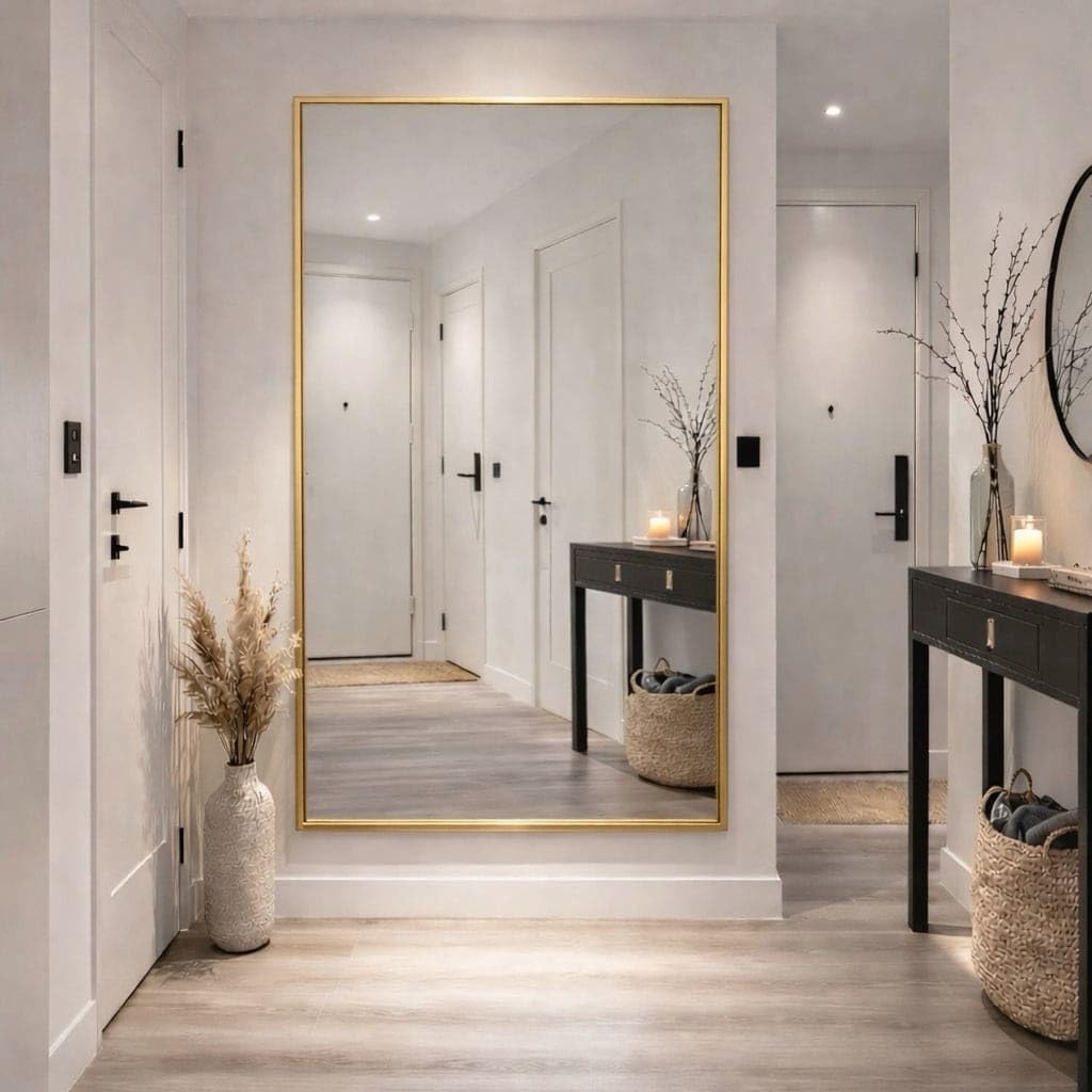 Pagazzi Gold Takara - Full Length Metal Rectangle Mirror - 180Cm X 105Cm