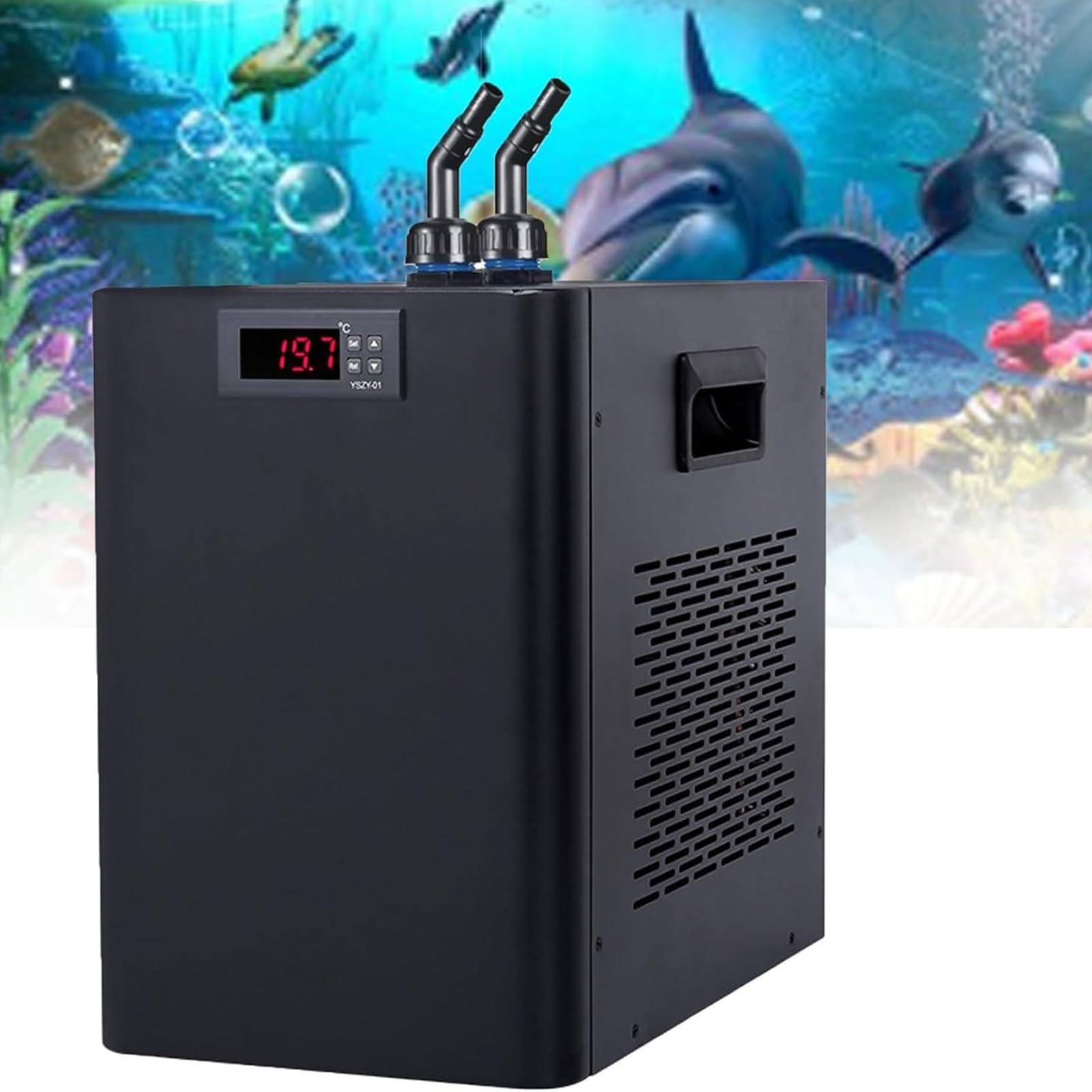 Refroidisseur d'eau plongeant froid pour hydroponie, solution de refroidissement réglable efficace pour aquariums et poissons, capacité de 500 L